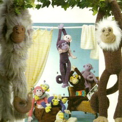 9526 15'', 26'' STUFFED MONKEY HANGING MONKIES PATTERN